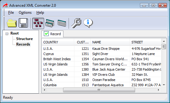 Click to view Advanced XML Converter 2.43 screenshot